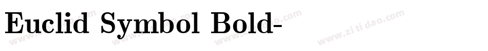 Euclid Symbol Bold字体转换